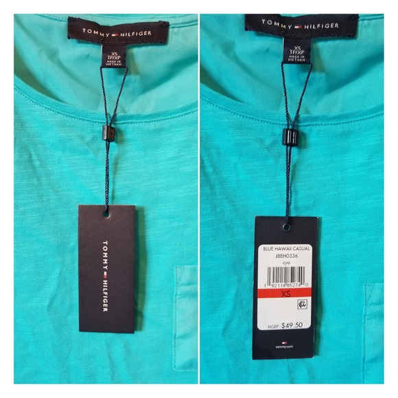 Tommy Hilfiger Blue Hawaii Top - Picture 2 of 6